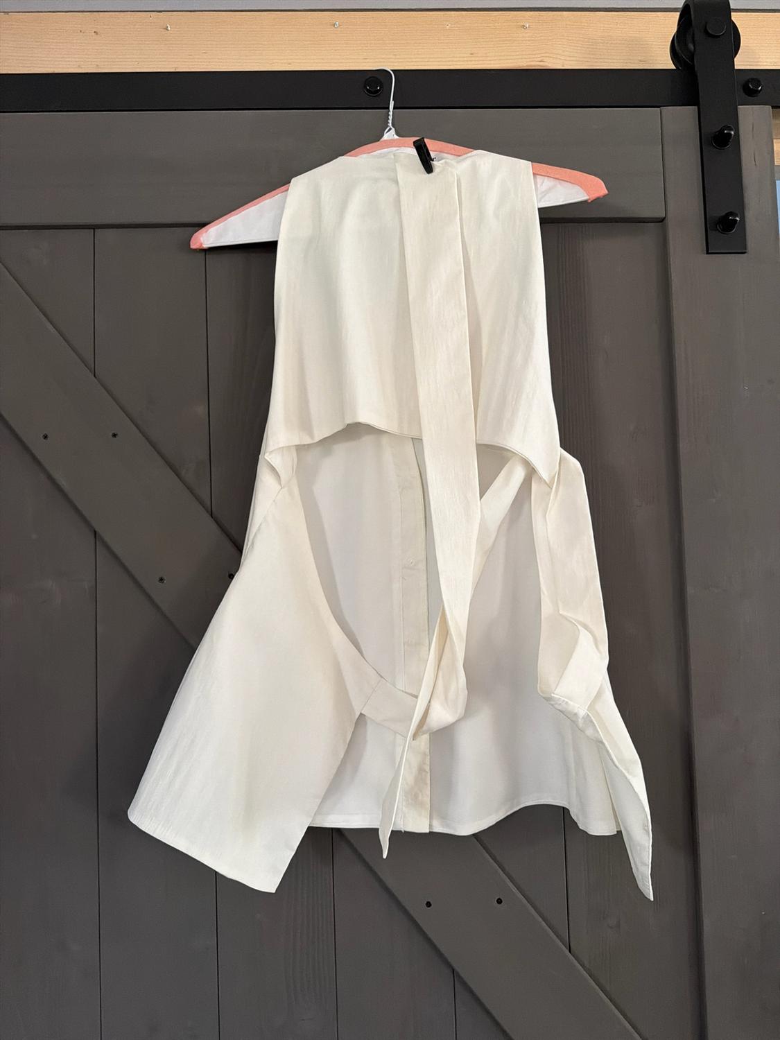 LINEN BLEND HALTER TOP - Image 4