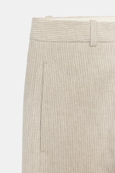 ZW COLLECTION STRIPED TROUSERS - Sand / Marl by Zara - Image 7
