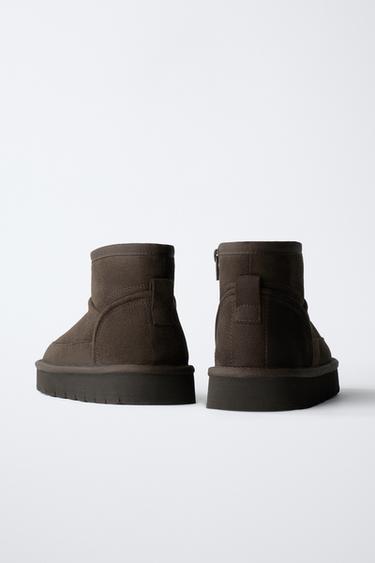 BOTTINES DOUBLÉES - Marron de Zara - Image 5