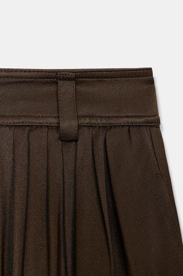 PANTALON À PLIS ZW COLLECTION - Marron de Zara - Image 6