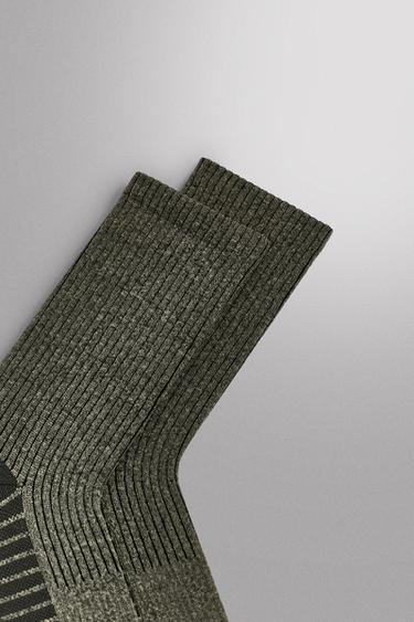 LOT DE 2 CHAUSSETTES TECHNIQUES D'ENTRAÎNEMENT - Vert de Zara - Image 2