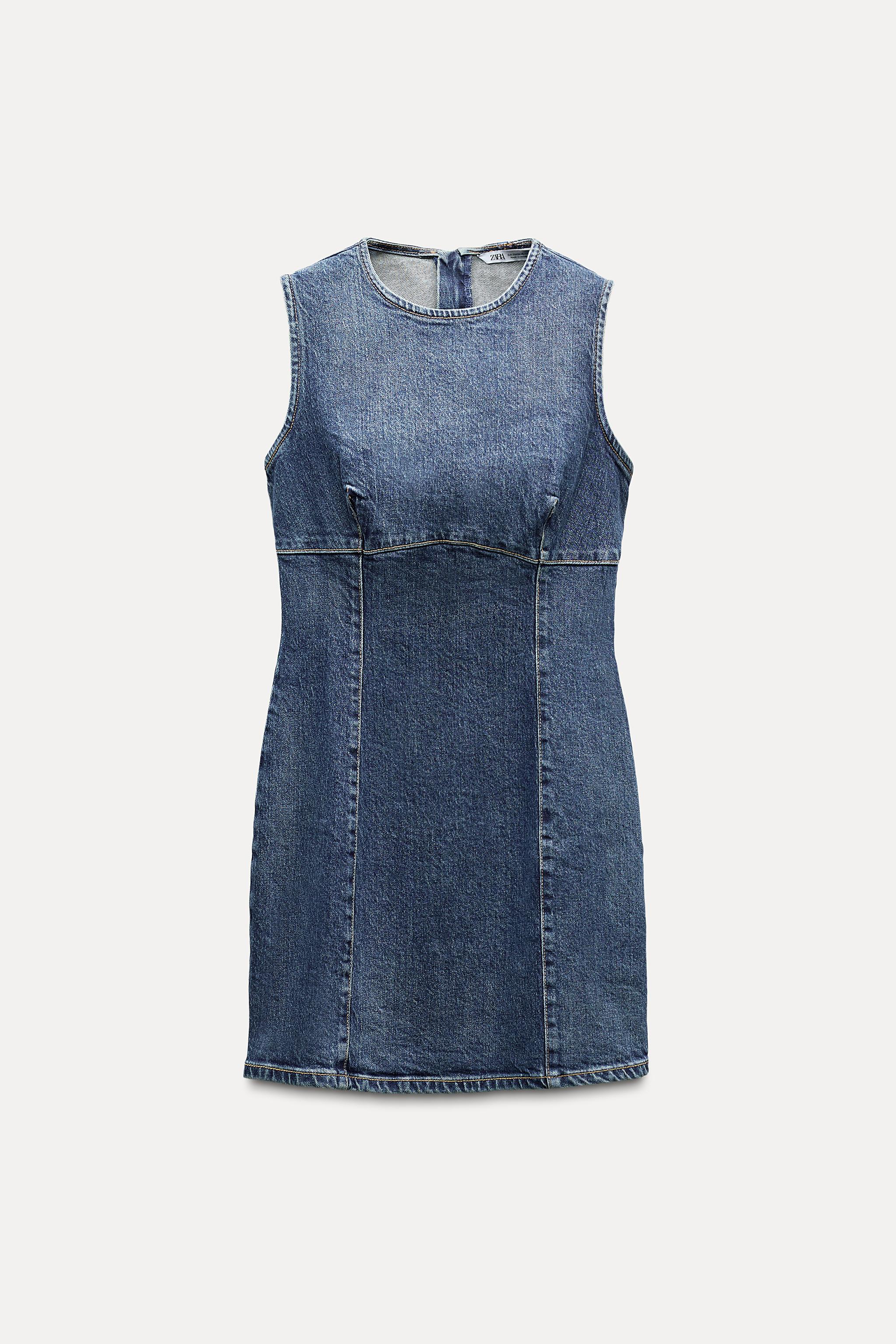 ZARA DENIM high quality TRF DRESS BLUE