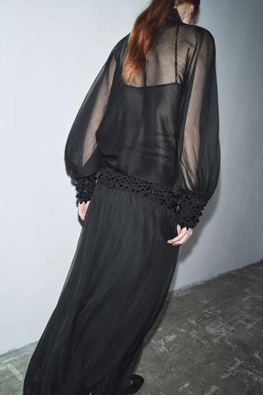 ZW COLLECTION SEQUINNED SKIRT - Black by Zara - Image 3