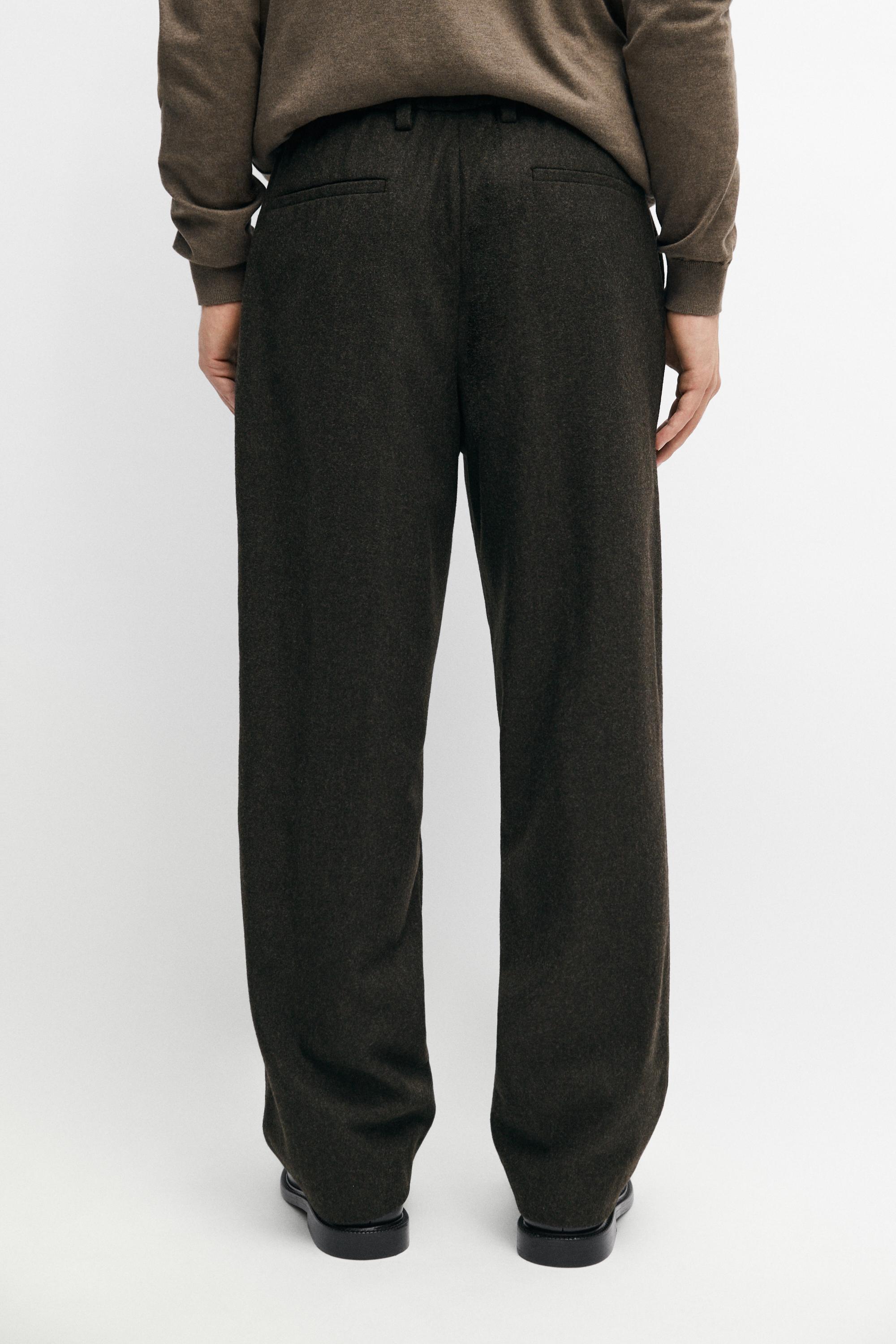 Pants flannel wool blend total look