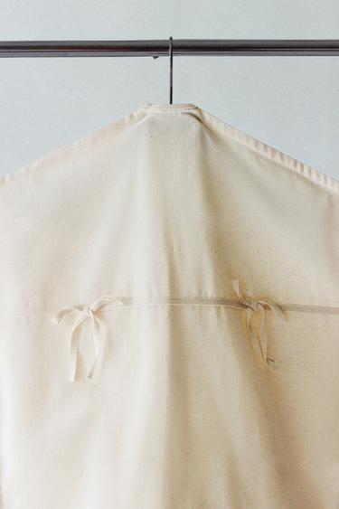 Zara 100% COTTON GARMENT BAG - Ecru