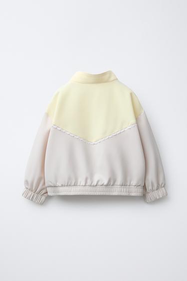 SPORTY JACKET WITH TULLE STRIPES - Light yellow by Zara - Image 1
