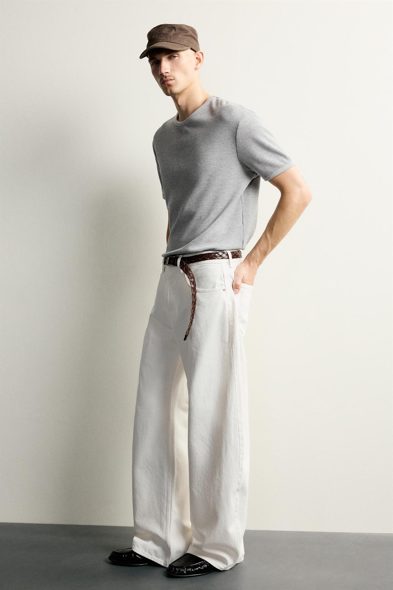 BALLOON FIT JEANS — Oyster-white