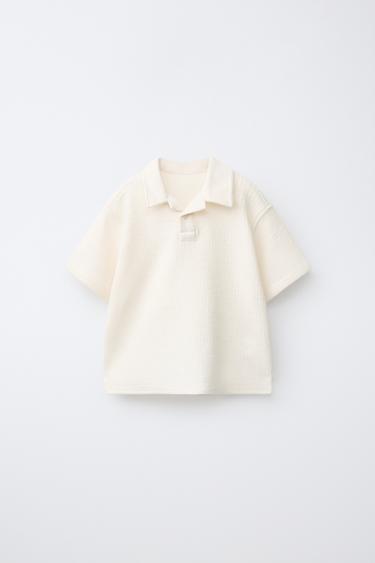PLAIN KNIT POLO SHIRT - Ecru by Zara