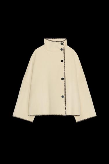 ZW COLLECTION WOOL JACKET - Cream by Zara - Image 0