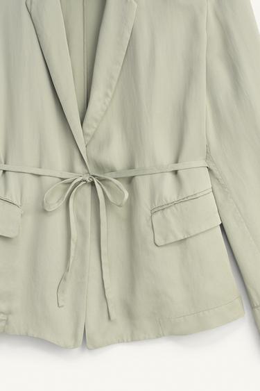 VESTE FLUIDE À POCHES ÉDITION LIMITÉE - Vert d'eau de Zara - Image 8