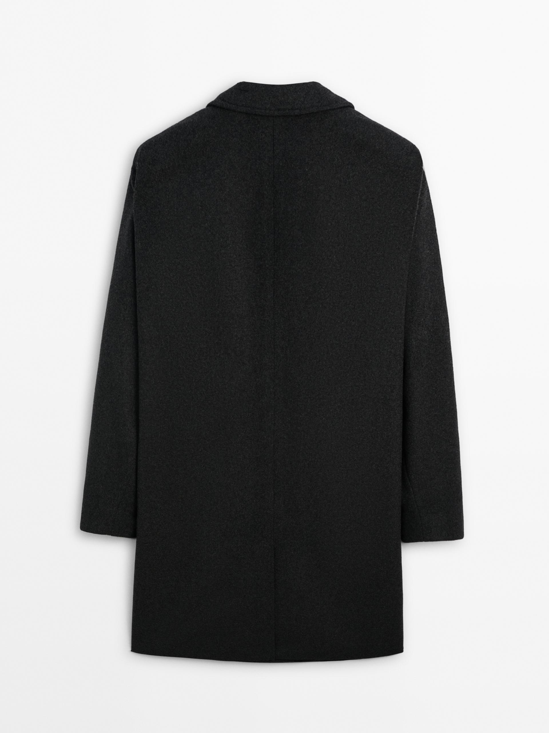 Grey wool coat zara sales