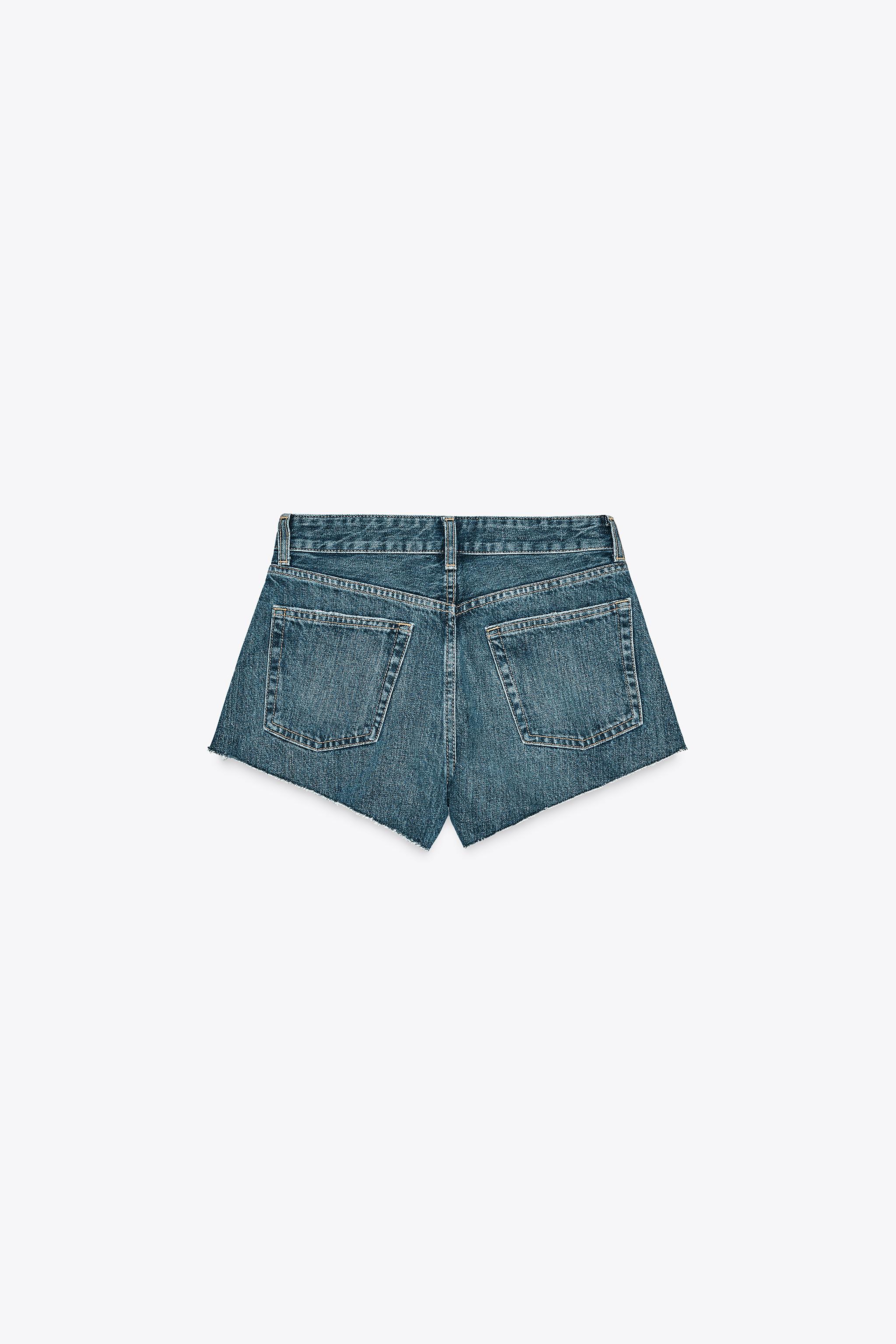 TRF ミニデニムミッドライズショーツ - 空色 | ZARA Japan / 日本