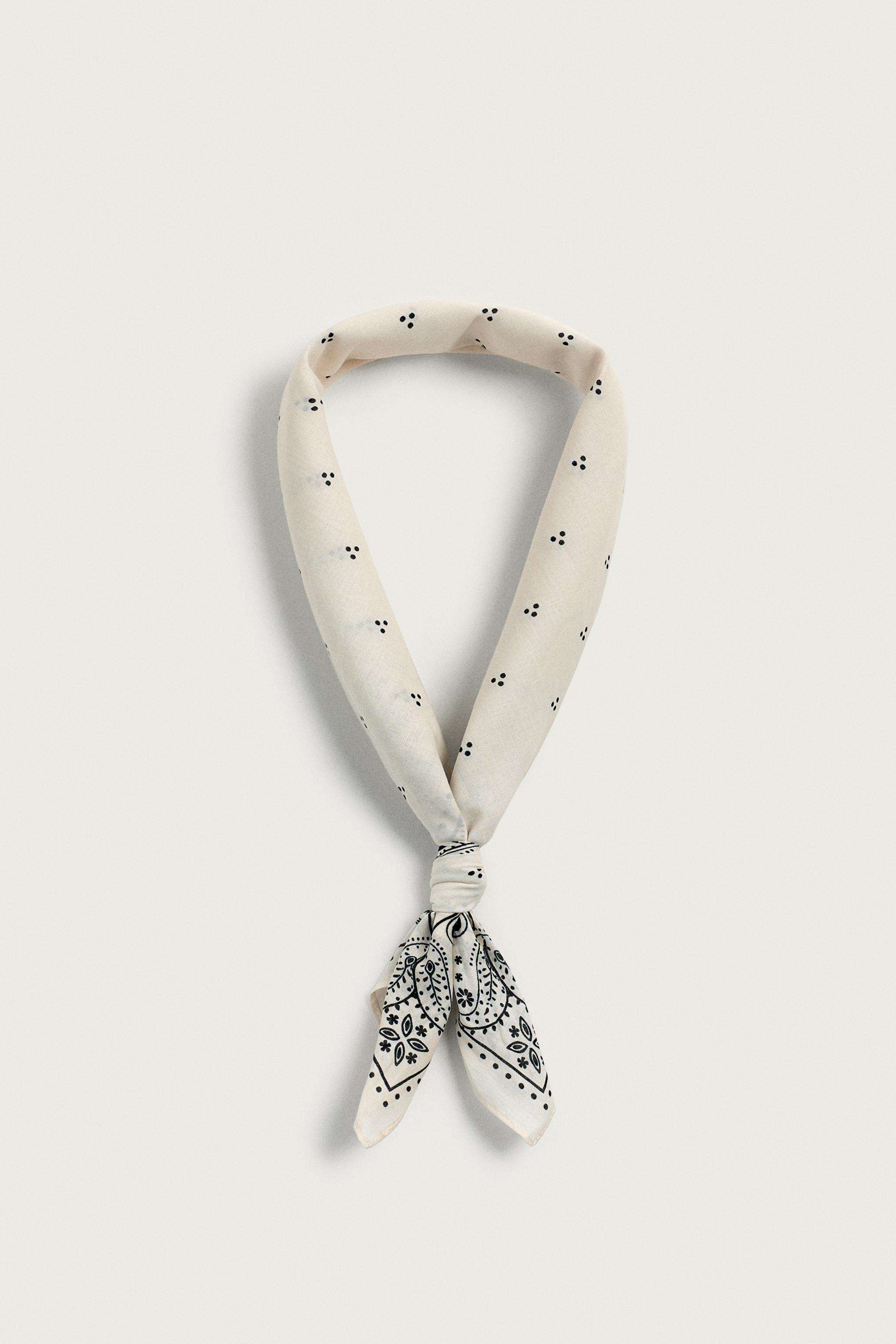 Zara Şal Desenli Bandana görsel 8