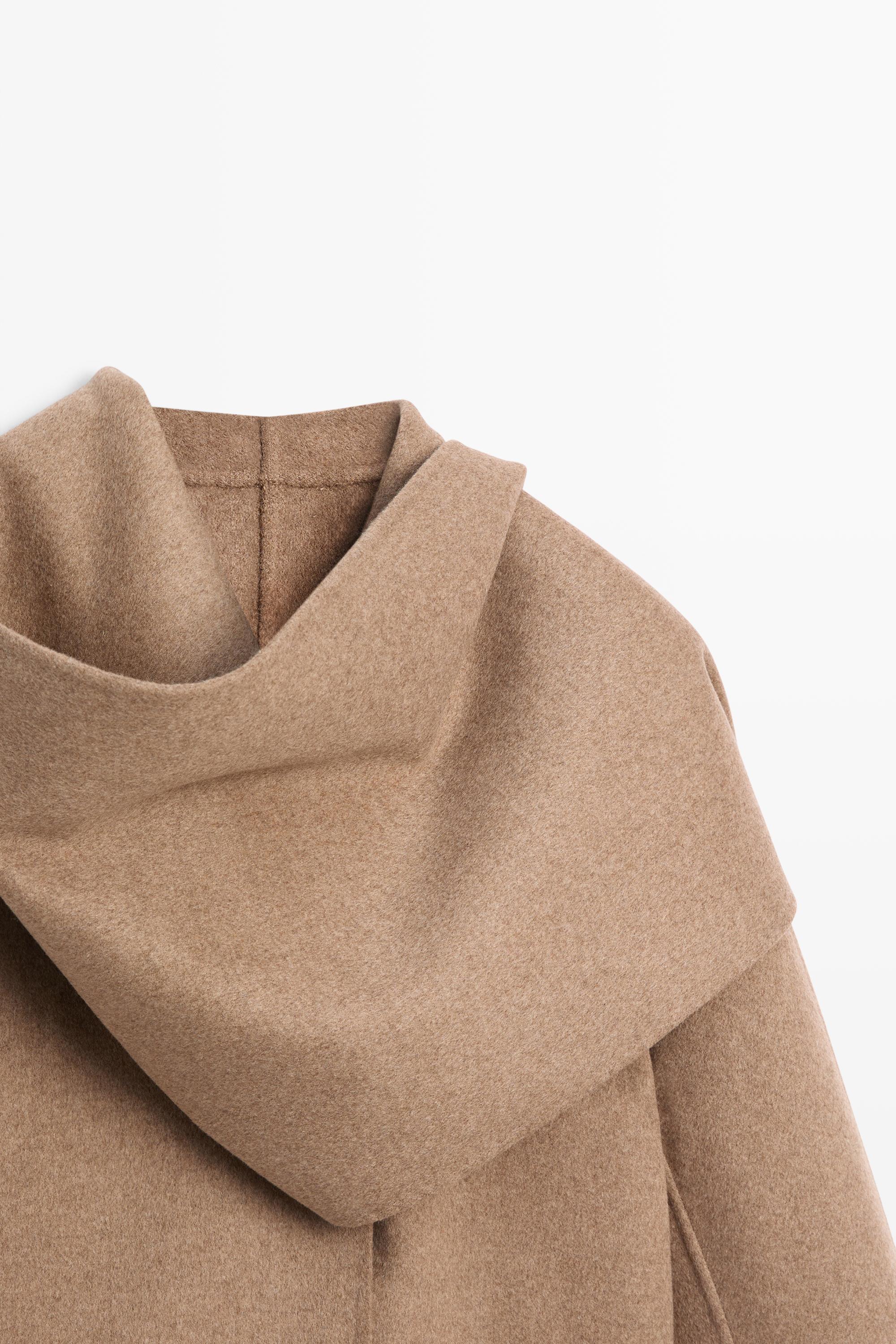 Short coat with scarf detail