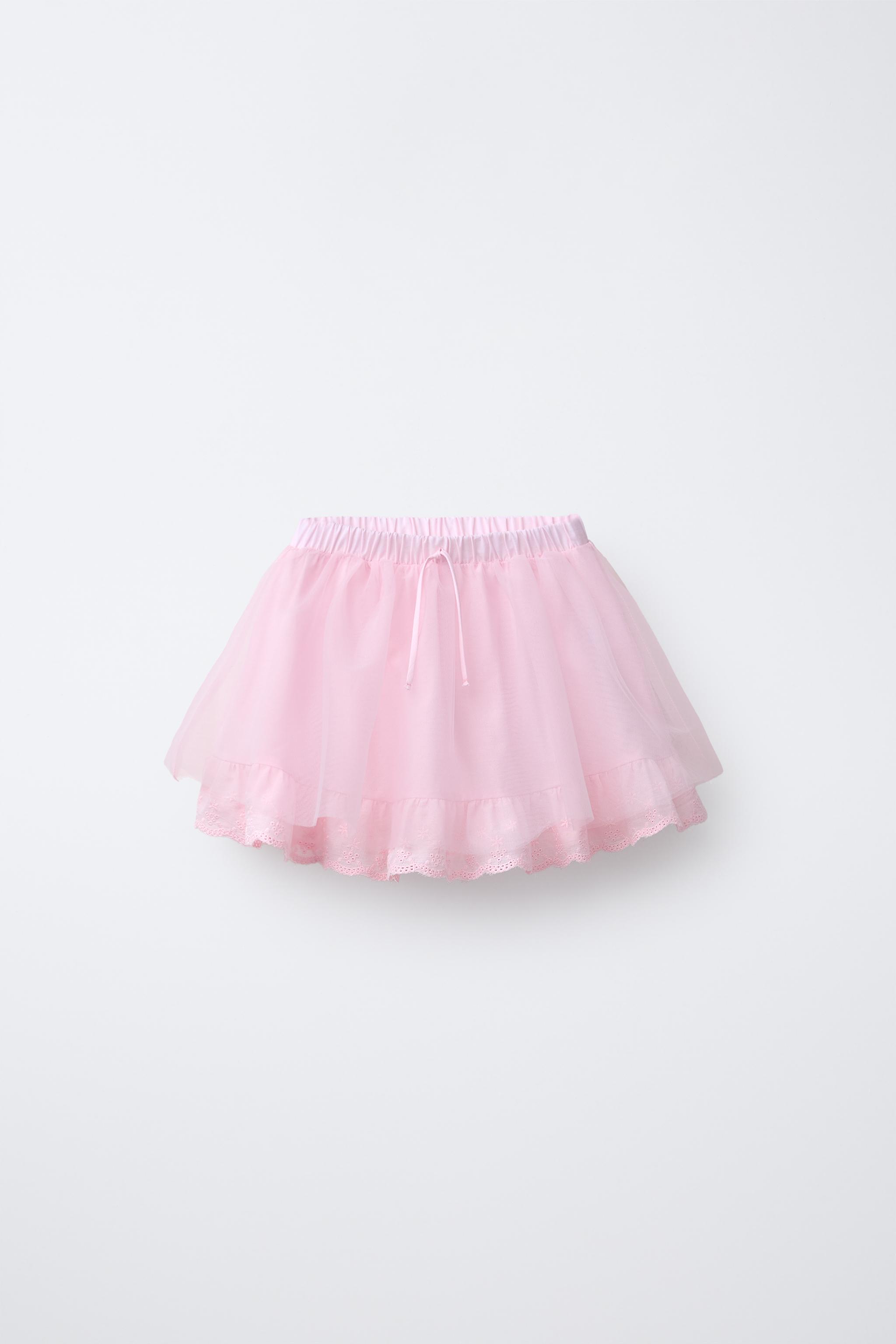 今週限定　lig. tulle skirt Long tulle skirt with flounces Woman, Pink | TWINSET Milano