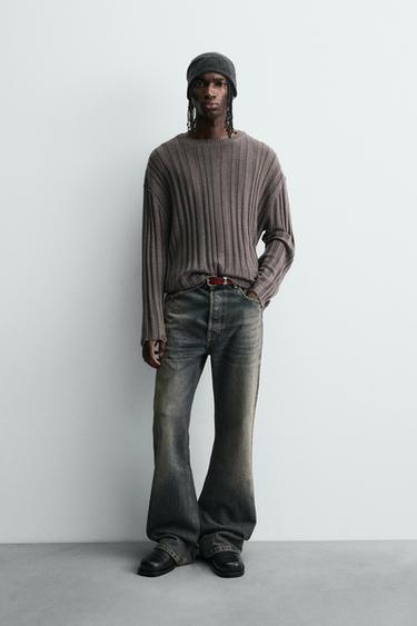 PULL CANNELÉ DÉSAIGUILLÉ - Marron de Zara - Image 0
