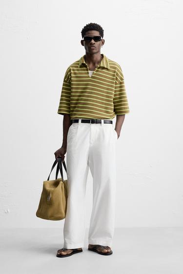 STRIPED RELAXED FIT POLO SHIRT - Multicoloured by Zara - Image 0