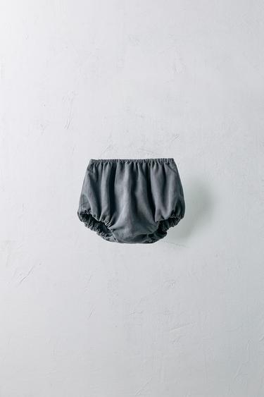 1-24 MONTHS/ LIMITED EDITION LINEN COTTON ROMPER - Blue / Steel by Zara - Image 0
