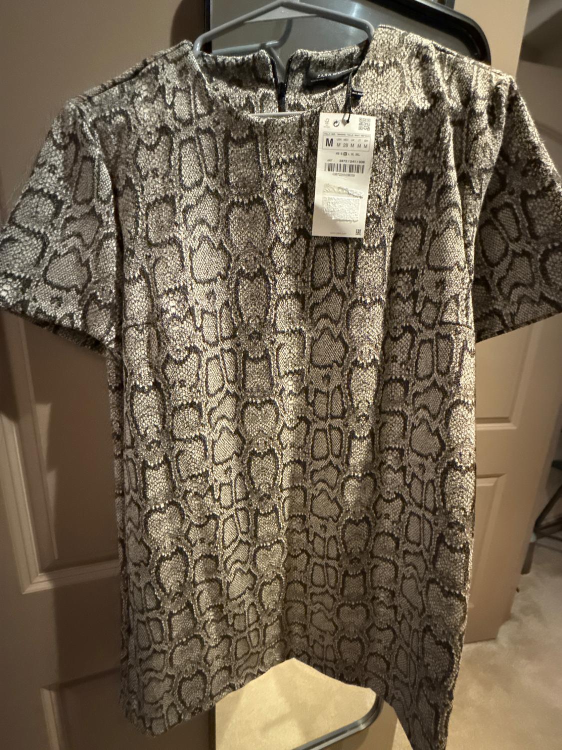SNAKESKIN PRINT JACQUARD DRESS