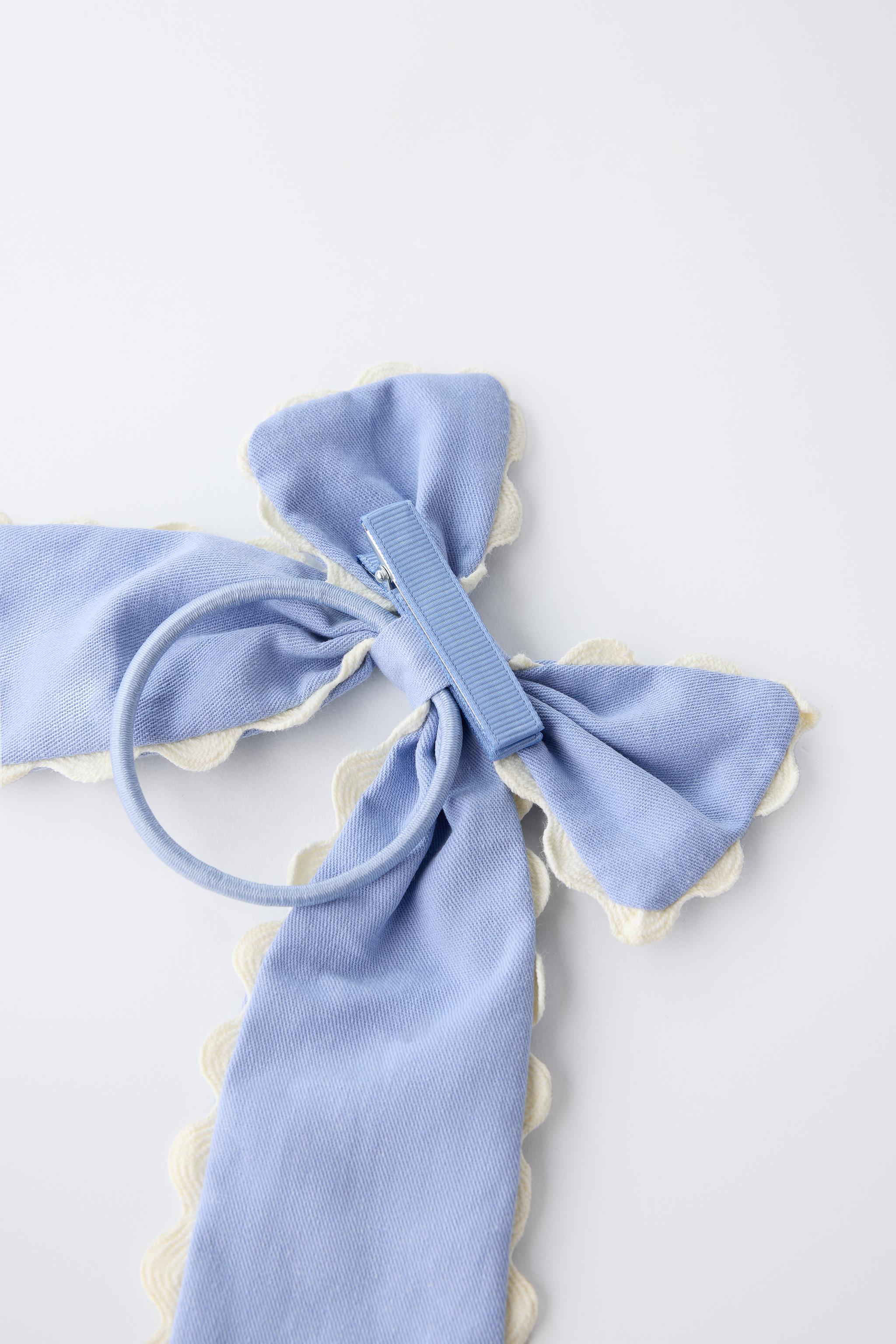 RUFFLE BOW BOBBY PIN HAIR TIE