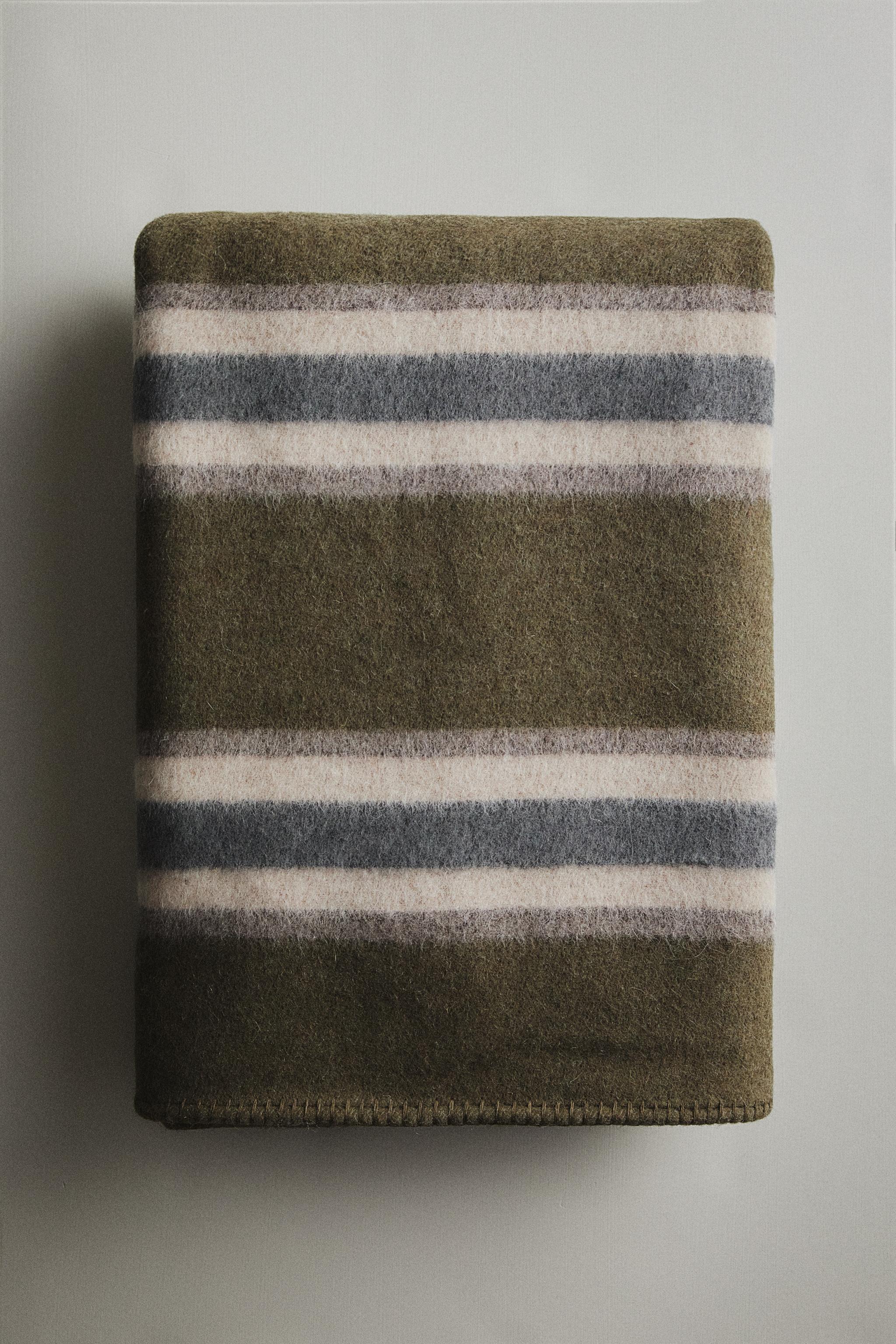STRIPED WOOL BLANKET