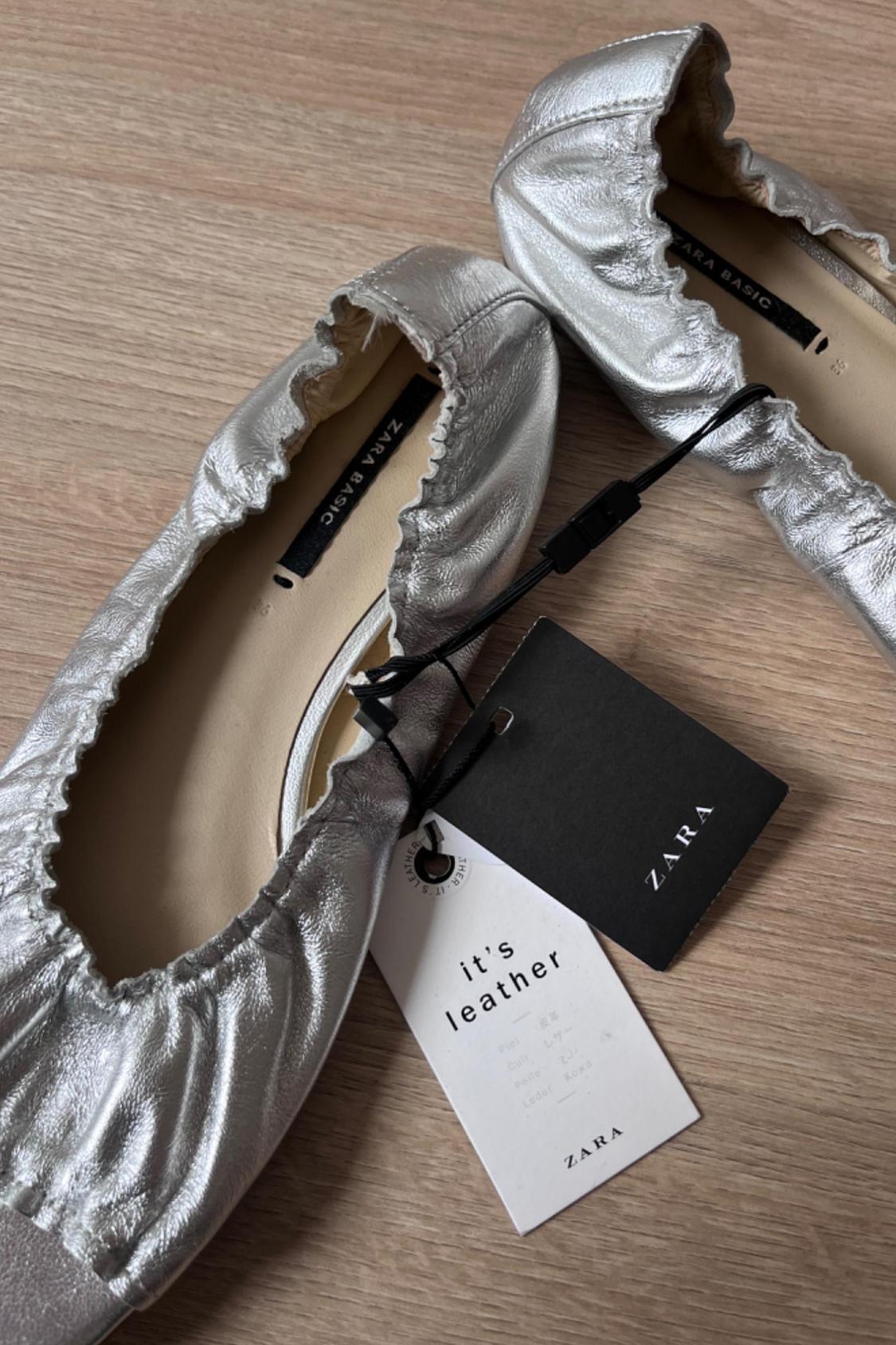 ELASTIC LEATHER BALLERINAS - Image 4