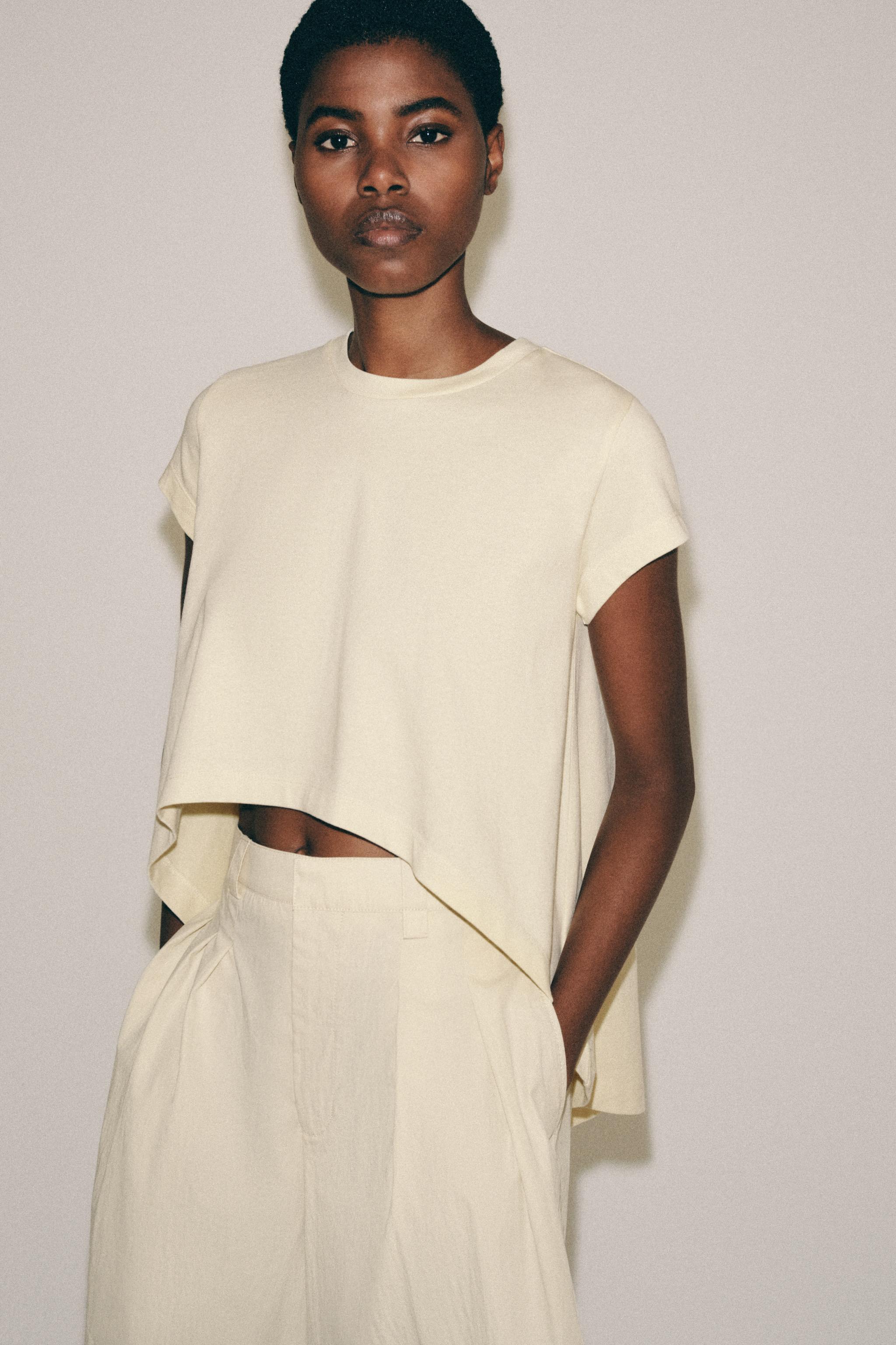 ASYMMETRIC COTTON T-SHIRT