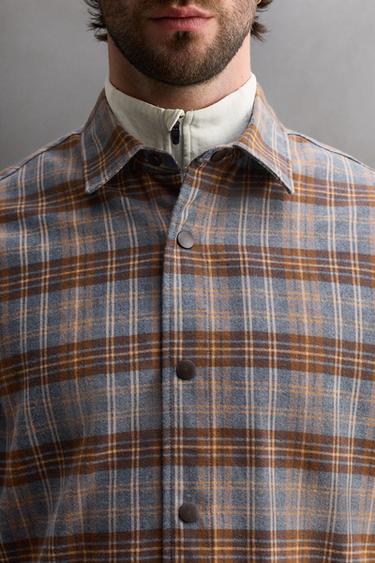 CHECK LYOCELL - WOOL SHIRT - Various by Zara - Image 4