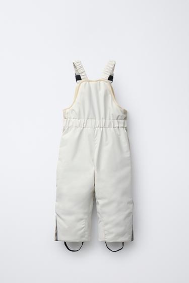 SALOPETTE LONGUE RÉSISTANTE À L'EAU ET AU VENT COLOR BLOCK - Écru de Zara - Image 1