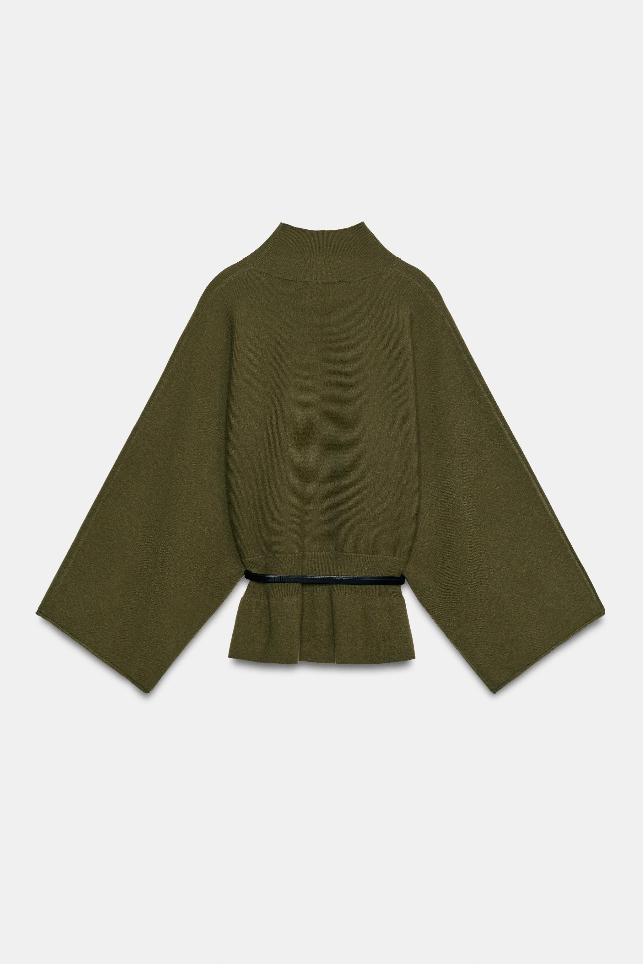 BELTED KNIT SWEATER