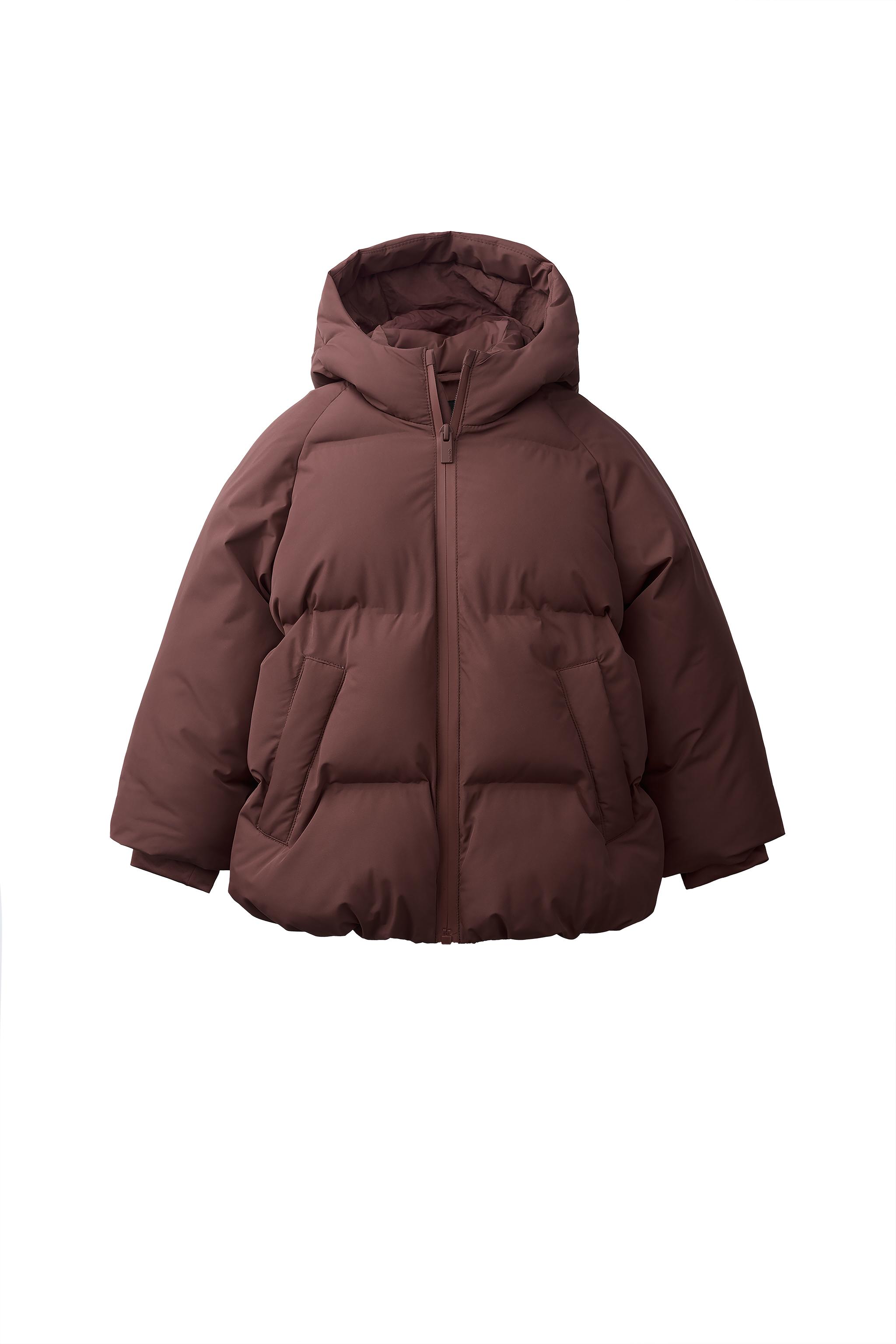 WATER-REPELLENT HOODED PUFFER COAT