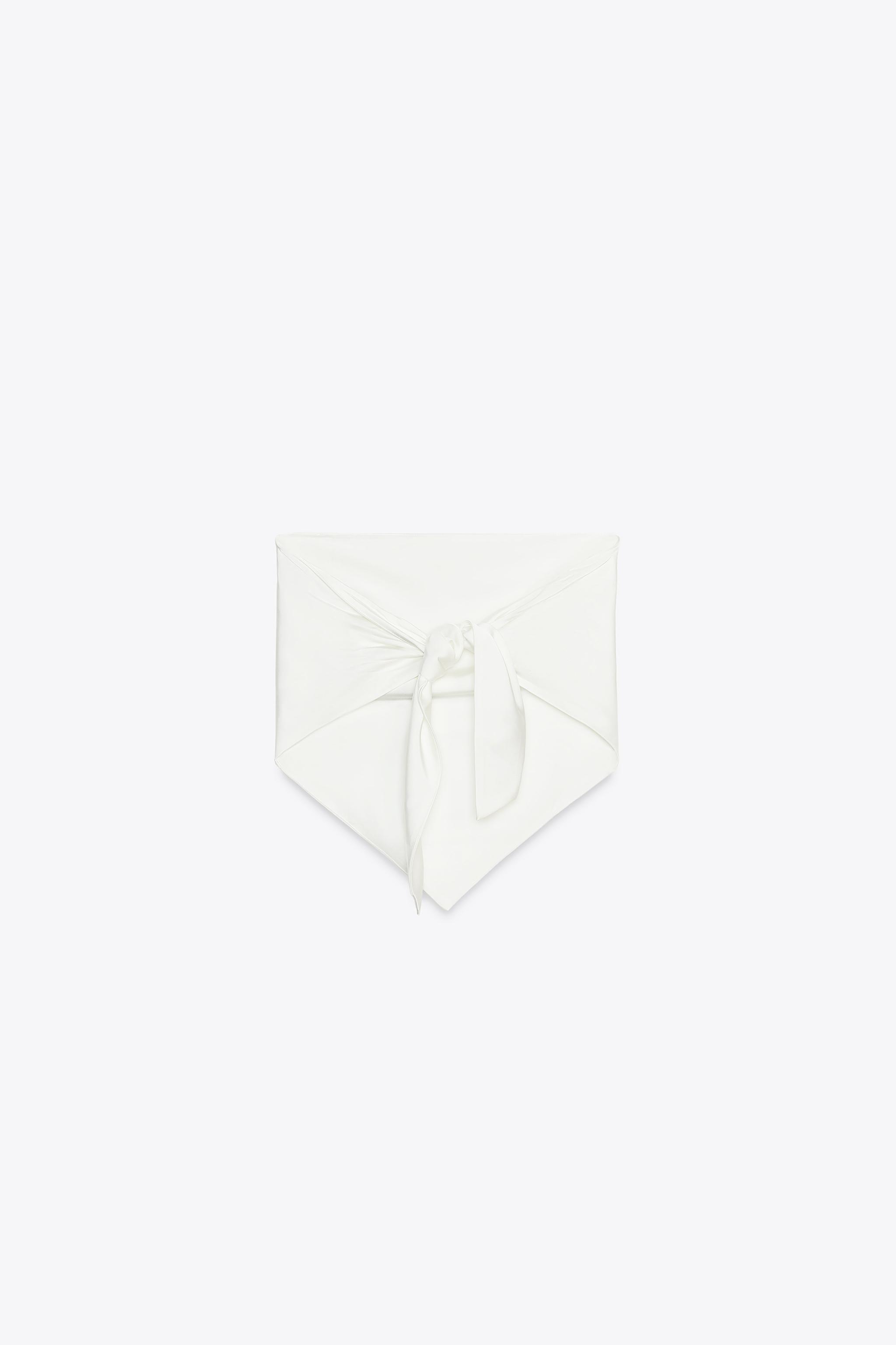 SATIN EFFECT HANKY TOP