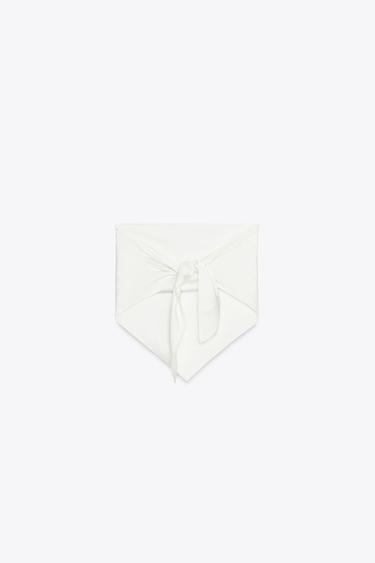 SATIN HALTER TOP - Ecru by Zara - Image 7