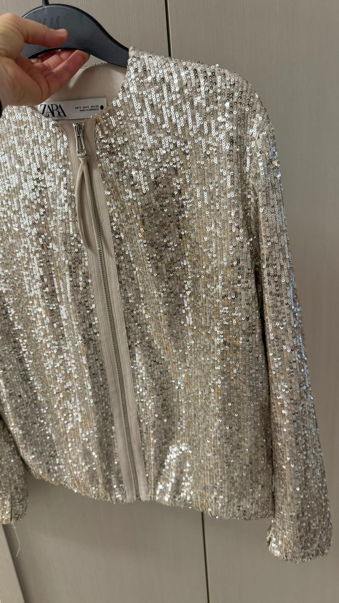 SEQUIN BOMBER JACKET - Image 4