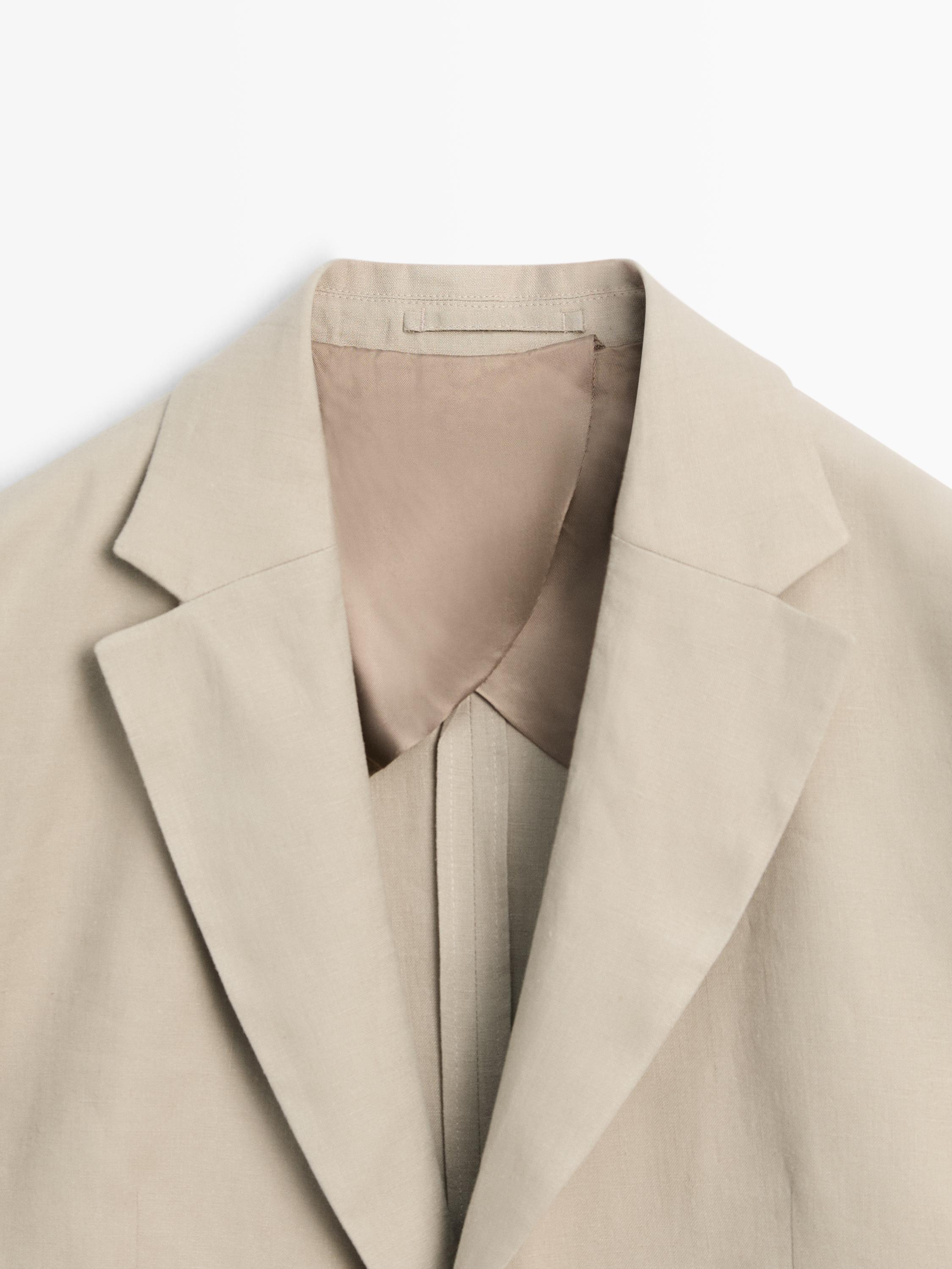 100% linen suit blazer