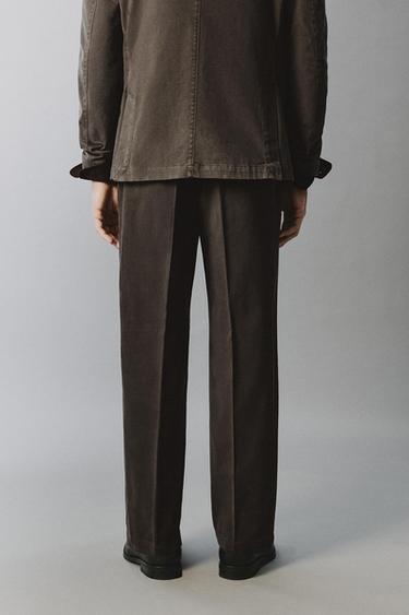 PANTALON DE COSTUME EFFET DÉLAVÉ - Gris taupe de Zara - Image 2