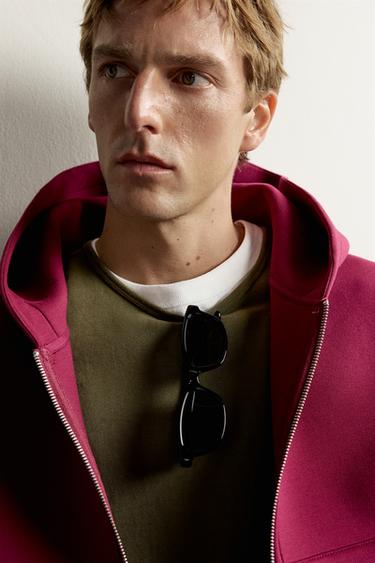 SWEAT TECHNIQUE CAPUCHA ZIPPÉ - Fuchsia de Zara - Image 4