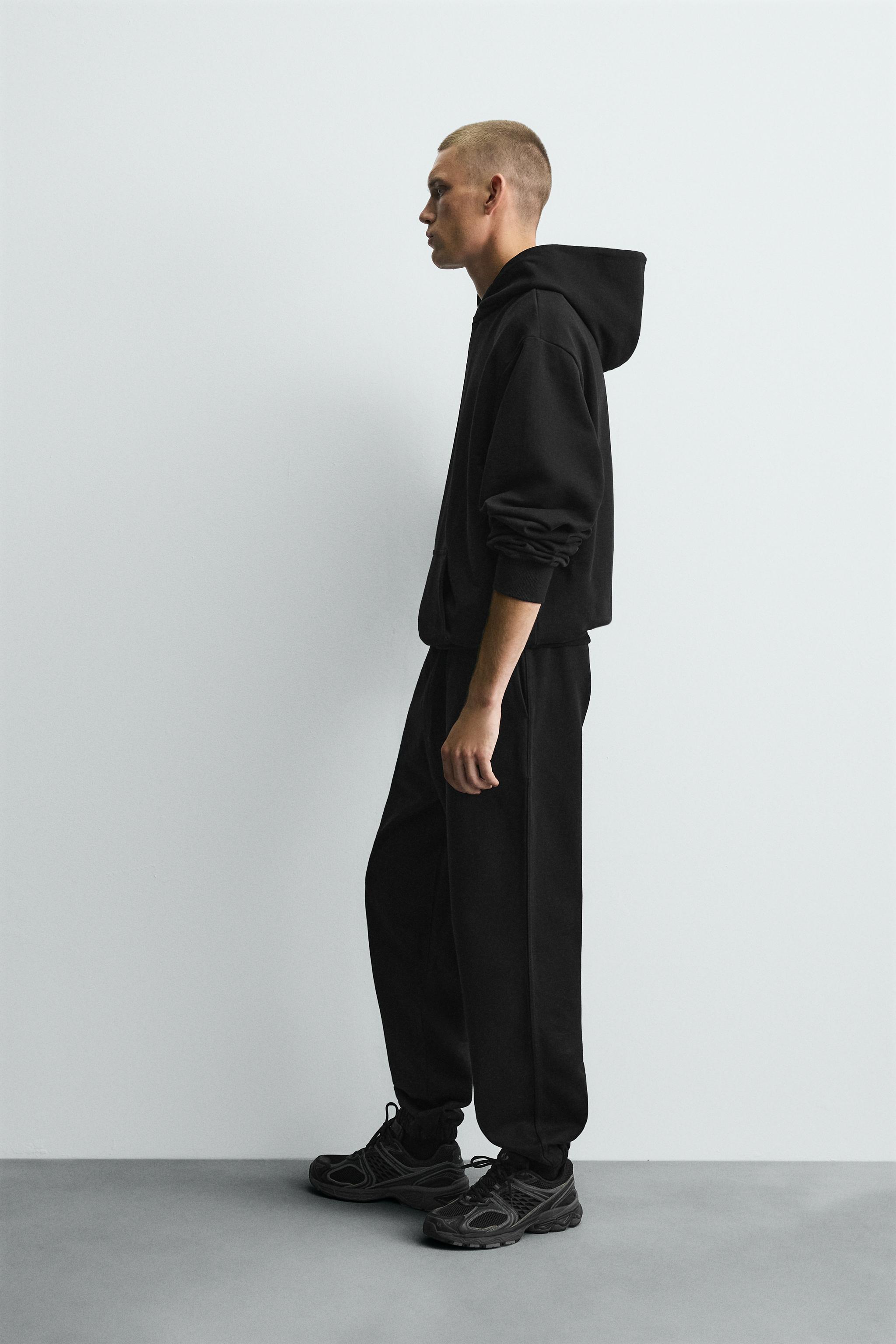 Мужские брюки Zara BASIC REGULAR FIT JOGGING PANTS — фото 4