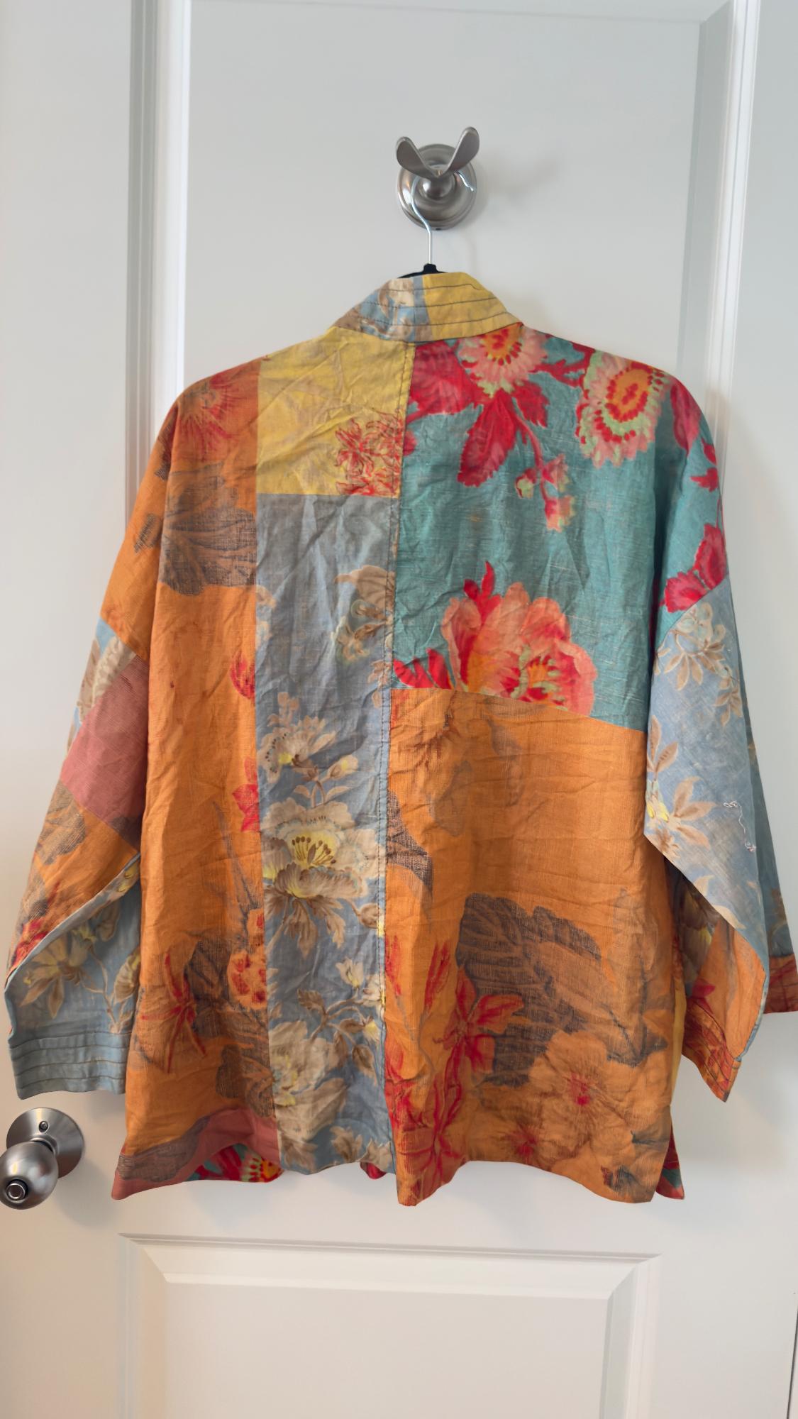 PATCHWORK PRINT BLOUSE - Image 4