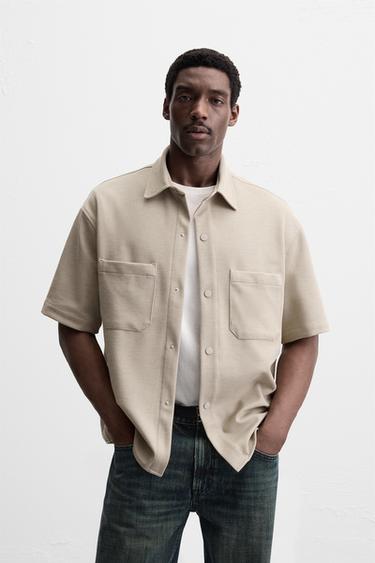 COMFORT OVERSHIRT - Sand by Zara