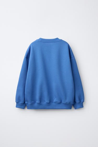 CHECKED BEAR PATCH SWEATSHIRT - Bluish by Zara - Image 1