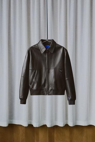 КОЖАНАЯ КУРТКА AARON LEVINE X ZARA — КОРИЧНЕВЫЙ от Zara