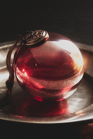 TRANSPARENT BAUBLE CHRISTMAS TREE DECORATION - Red by Zara - Image 4