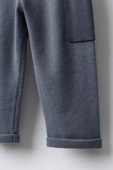 KNIT JOGGER TROUSERS - Blue marl by Zara - Image 3