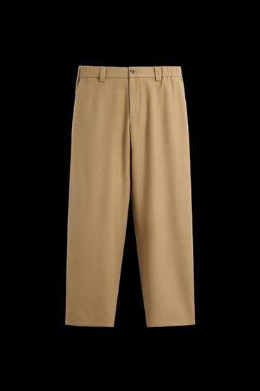Zara WIDE FIT PANTS - taupe brown - Image 0