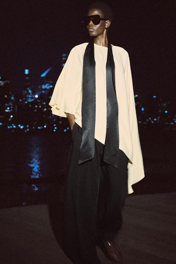 ZW COLLECTION ASYMMETRIC SCARF BLOUSE from Zara - $79.90