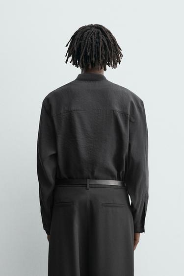 FLOWING POLO SHIRT - Black by Zara - Image 2