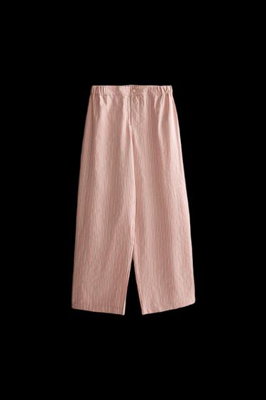 STRIPED TROUSERS - Pink by Zara - Image 0