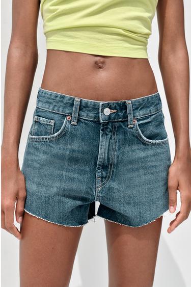 SHORTS MINI DENIM TRF TIRO MEDIO - Azul / Gris de Zara