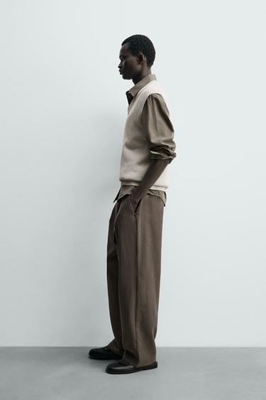FLOWING TROUSERS WITH BELT - mid khaki by Zara - Image 3